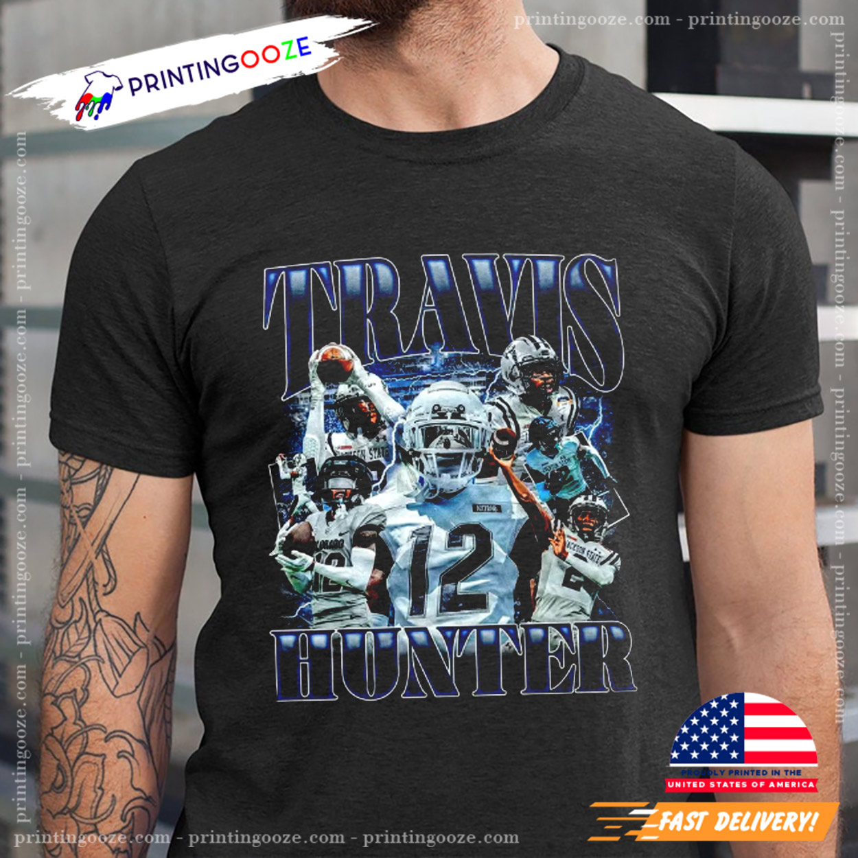 Vintage Travis Hunter Number 12 Football Shirt Vintage Travis Hunter Number 12 Football Shirt