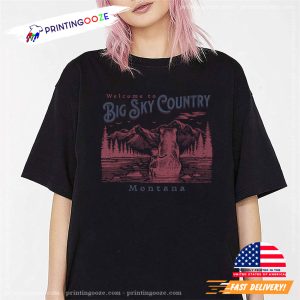 Welcome To Big Sky Coutry Hiking Shirt 1