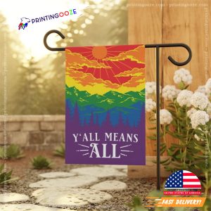 Yall Means All Gay Pride Garden Flag 2