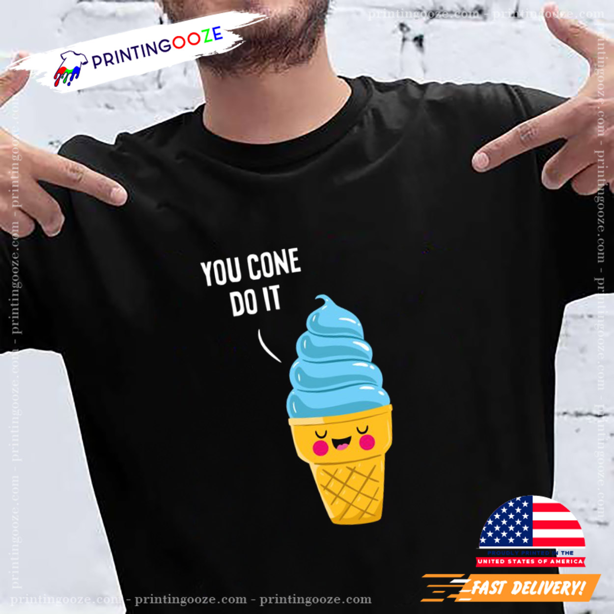 You Cone Do It Cute Ice Cream Cone Tee You Cone Do It Cute Ice Cream Cone Tee