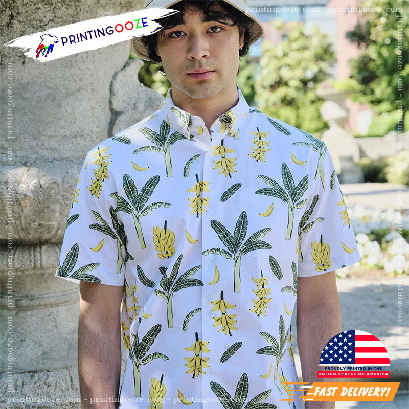 Banana Palm Print Hawaiian Shirt Banana Palm Print Hawaiian Shirt