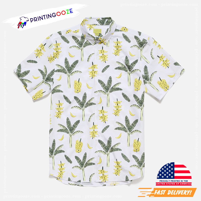 Banana Palm Print Hawaiian Shirt Banana Palm Print Hawaiian Shirt