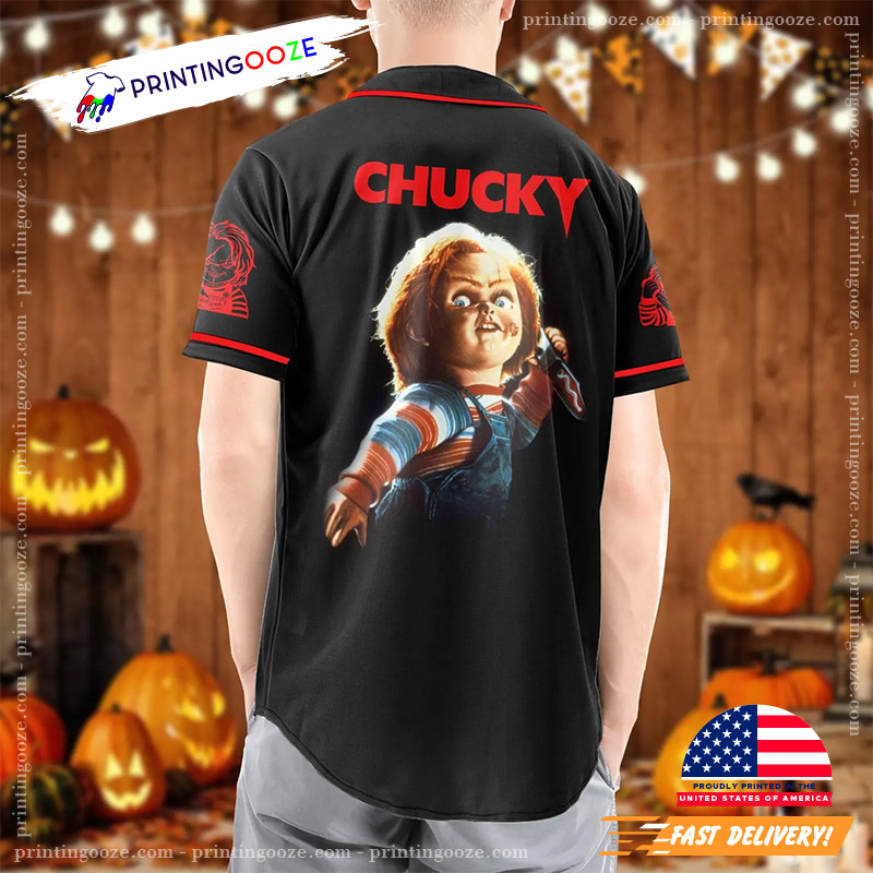 Chucky The Killer Halloween Movie Baseball Jersey Chucky The Killer Halloween Movie Baseball Jersey