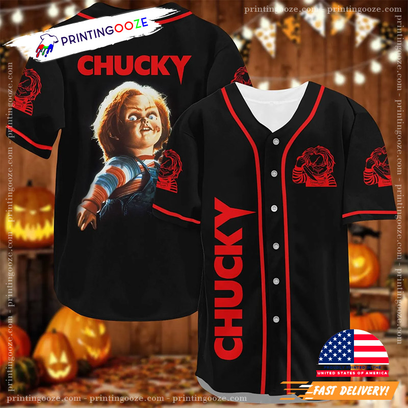Chucky The Killer Halloween Movie Baseball Jersey Chucky The Killer Halloween Movie Baseball Jersey