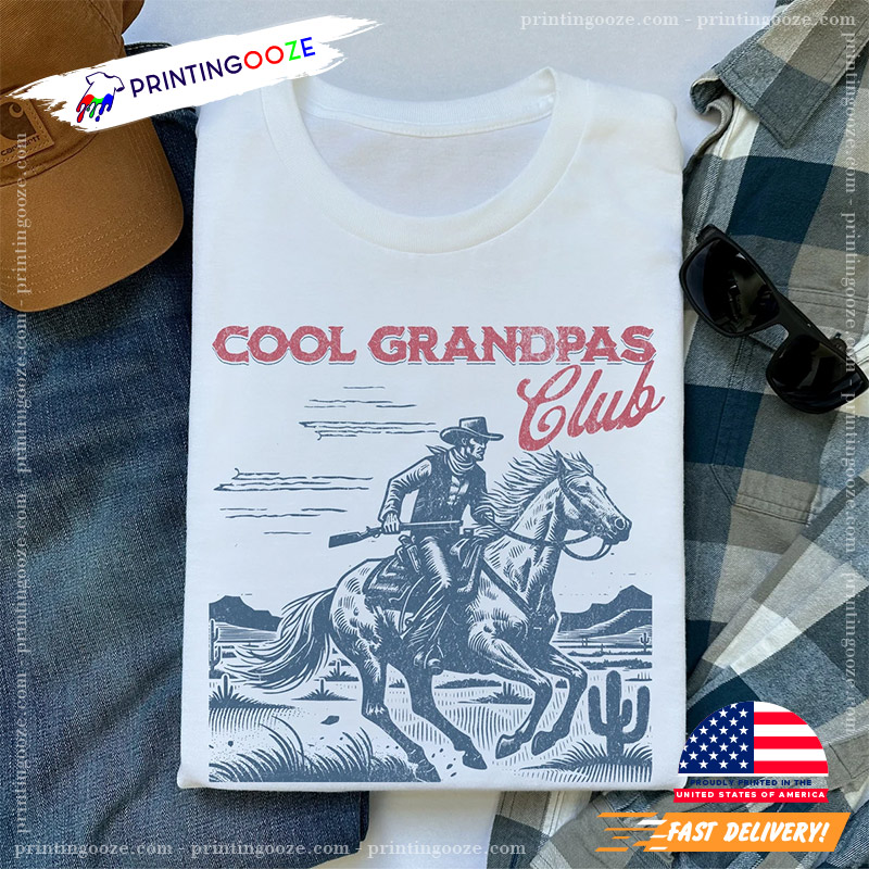 Cool Grandpas Club Vintage Cowboy Shirt Cool Grandpas Club Vintage Cowboy Shirt