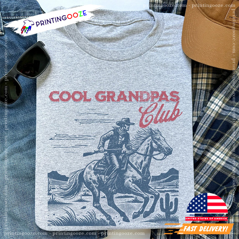 Cool Grandpas Club Vintage Cowboy Shirt Cool Grandpas Club Vintage Cowboy Shirt