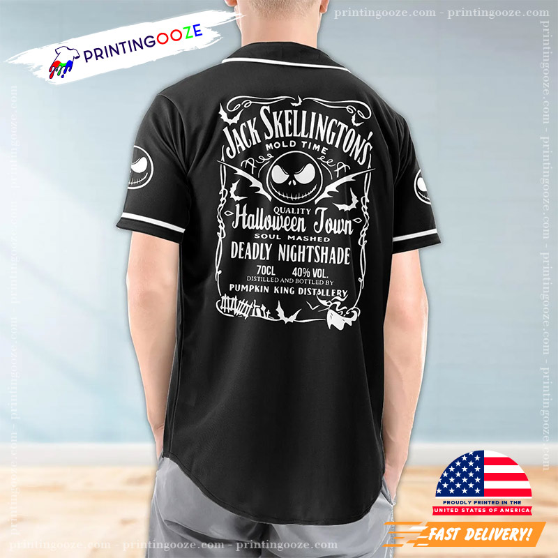 Custom Disney Jack Skellington Halloween Baseball Jersey Custom Disney Jack Skellington Halloween Baseball Jersey
