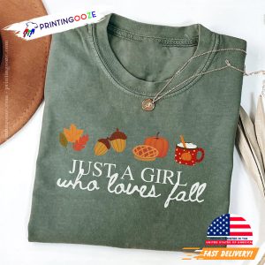 Just a Girl Who Loves Fall Comfort Colors Shirt