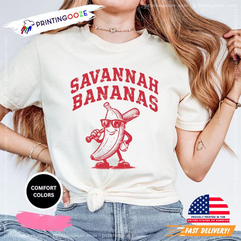 Lets Go Savannah Bananas Baseball Comfort Colors T-shirt Lets Go Savannah Bananas Baseball Comfort Colors T-shirt