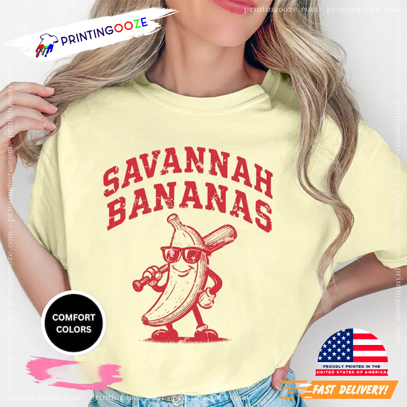 Lets Go Savannah Bananas Baseball Comfort Colors T-shirt Lets Go Savannah Bananas Baseball Comfort Colors T-shirt