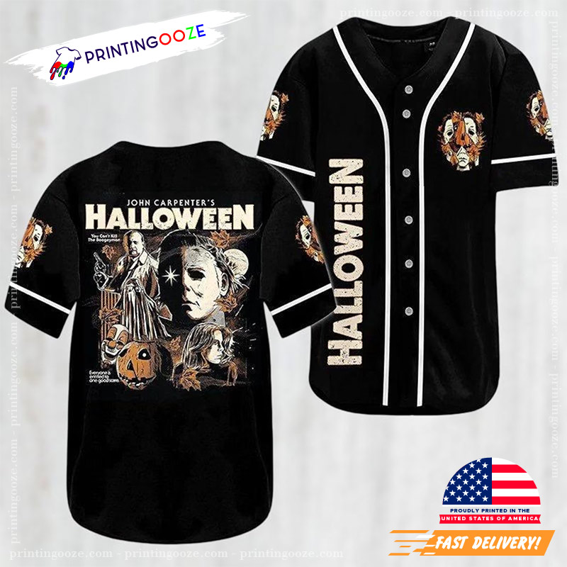 Michael Myers Halloween Horror Movie Baseball Jersey Michael Myers Halloween Horror Movie Baseball Jersey