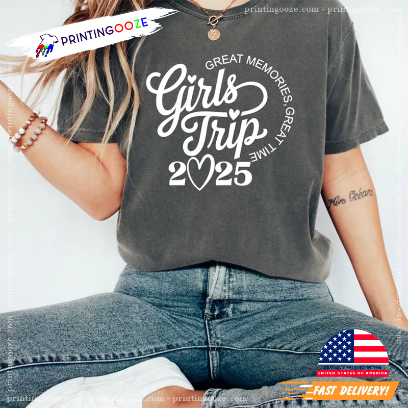 Retro Girls Trip Friends Vacation Shirt Retro Girls Trip Friends Vacation Shirt
