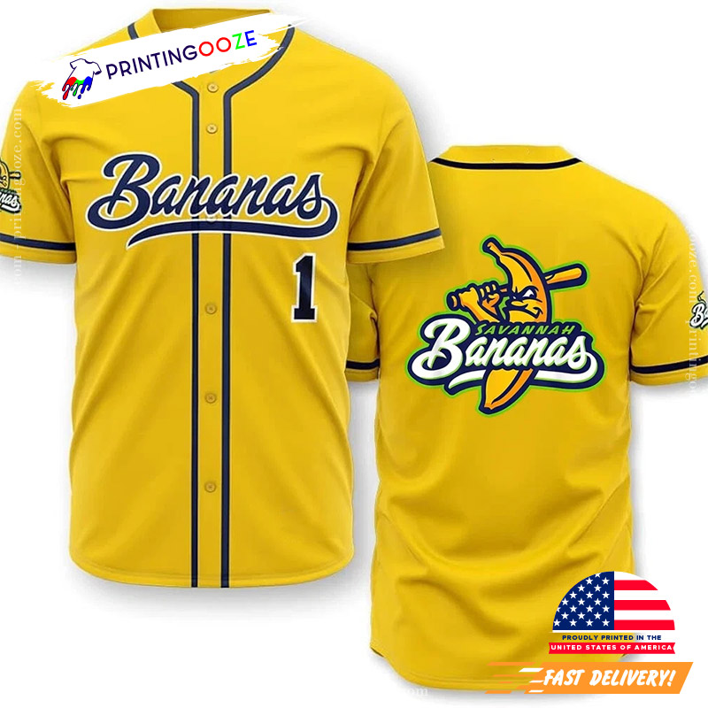 Savannah Bananas Team Baseball Jersey Savannah Bananas Team Baseball Jersey