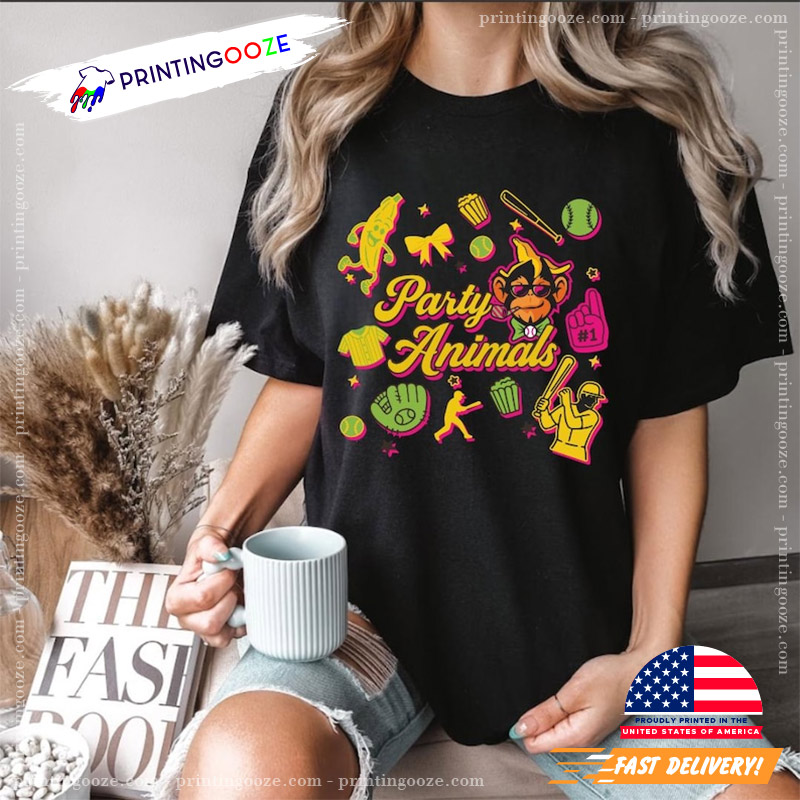 Savannah Party Animals Youth Funny Baseball Banana T-shirt Savannah Party Animals Youth Funny Baseball Banana T-shirt