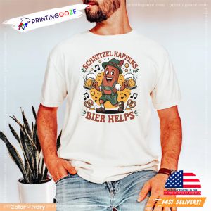 Schnitzel Happens Bier Helps oktoberfest beer Comfort Colors T shirt 1