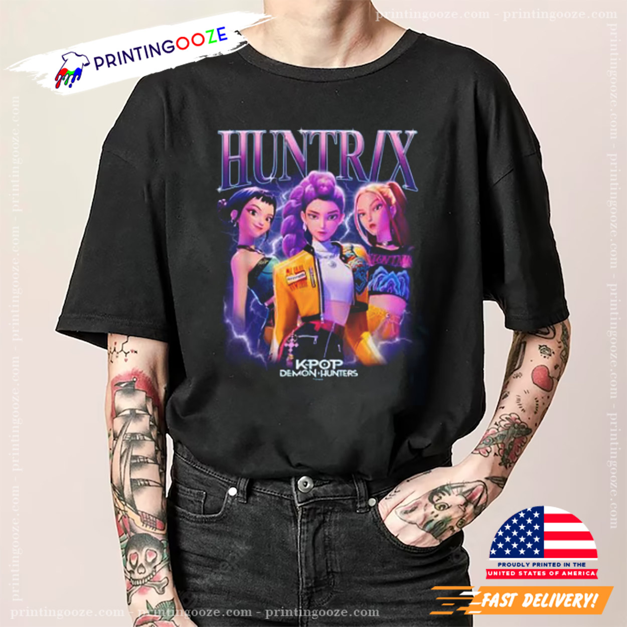 Vintage Huntrix Kpop Demon Hunter Shirt Vintage Huntrix Kpop Demon Hunter Shirt