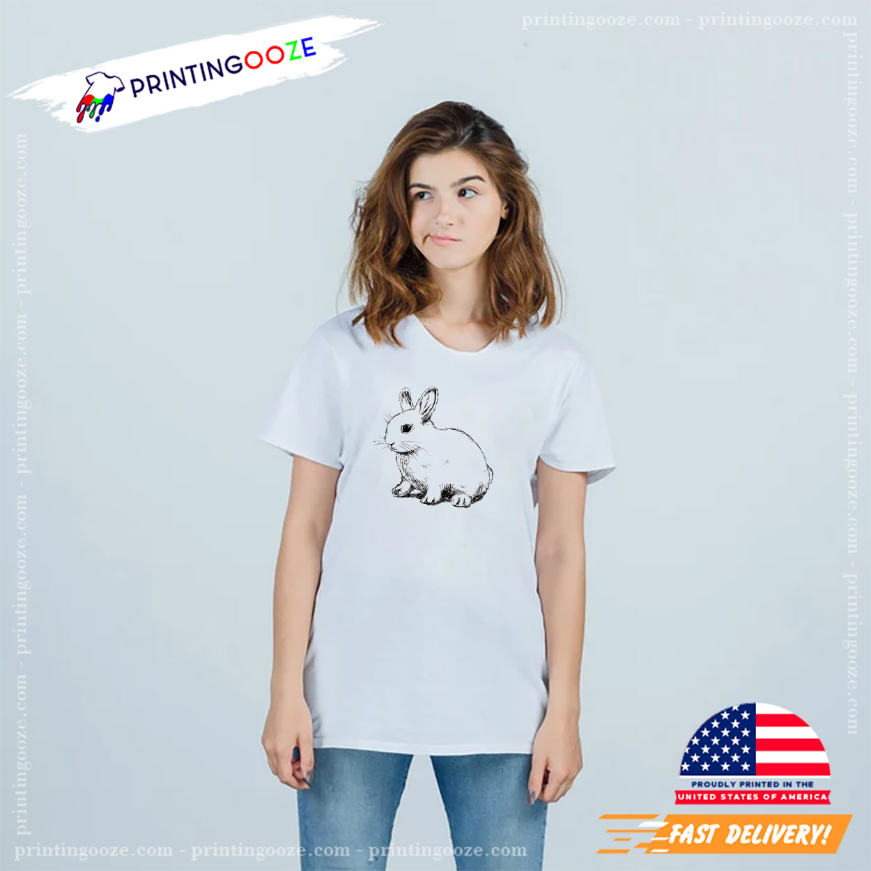 White Bunny Rabbit Shirt White Bunny Rabbit Shirt