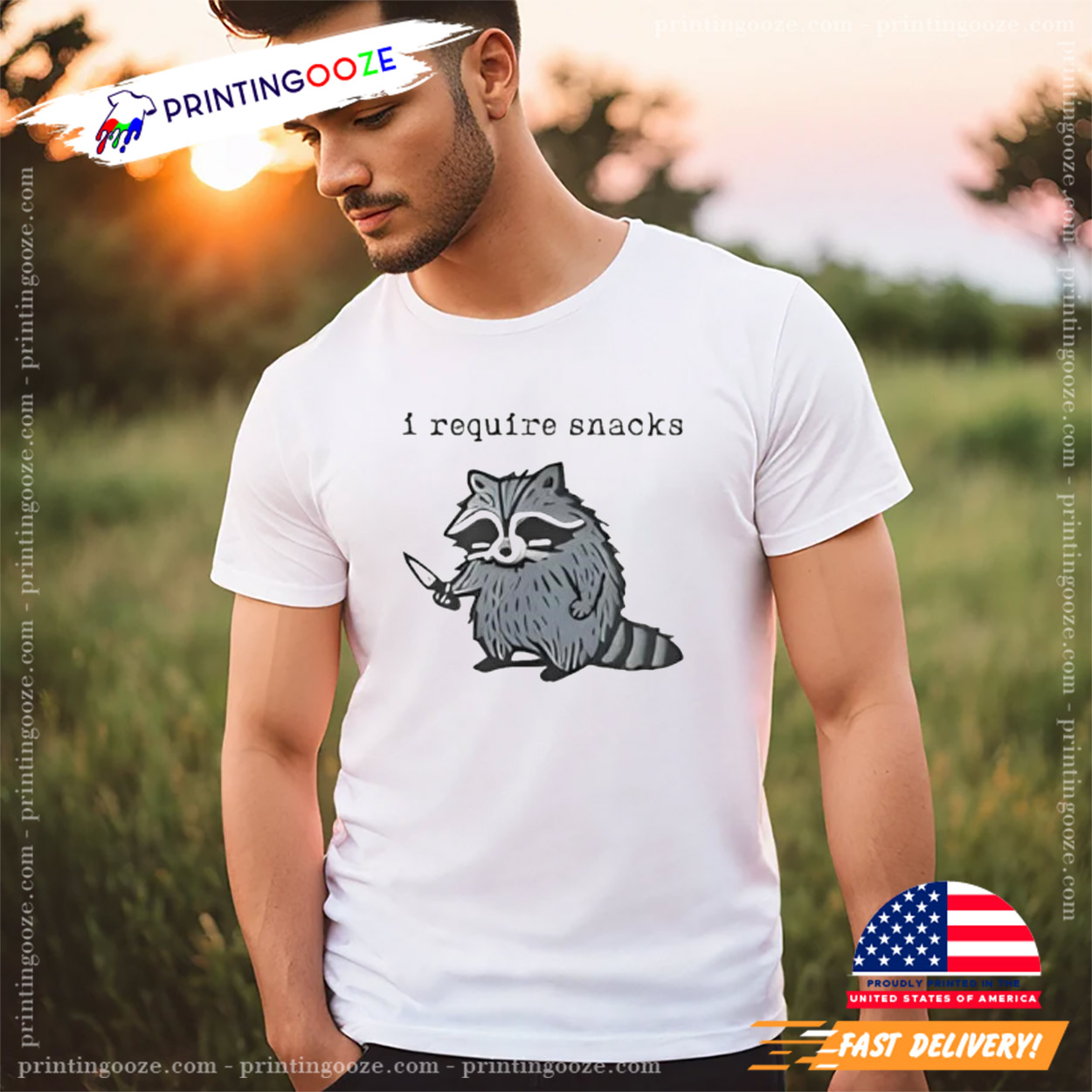 I Require Snacks Cute Raccoon Shirt I Require Snacks Cute Raccoon Shirt