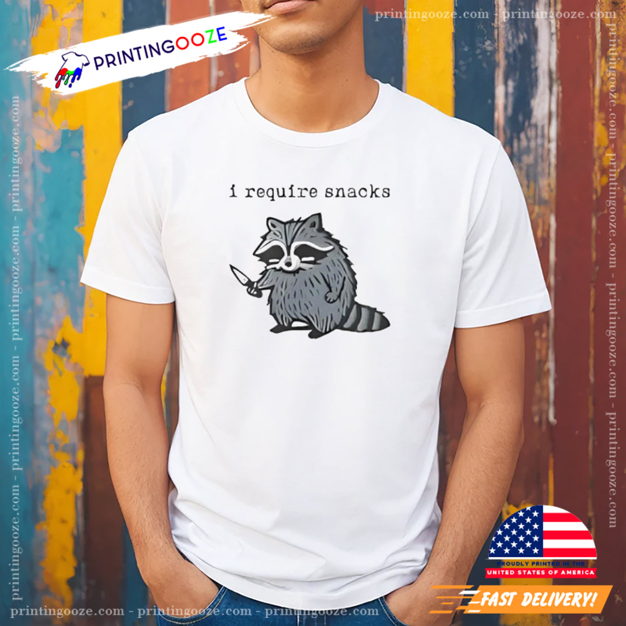 I Require Snacks Cute Raccoon Shirt I Require Snacks Cute Raccoon Shirt